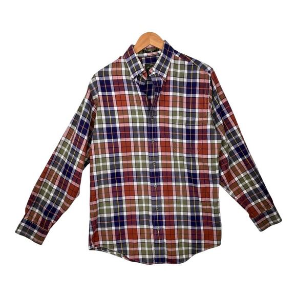 Orvis Signature Collection flannel button down shirt multicolor plaid medium - Picture 1 of 7